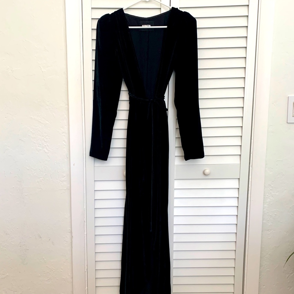 Reformation Velvet Wrap Dress Sz S